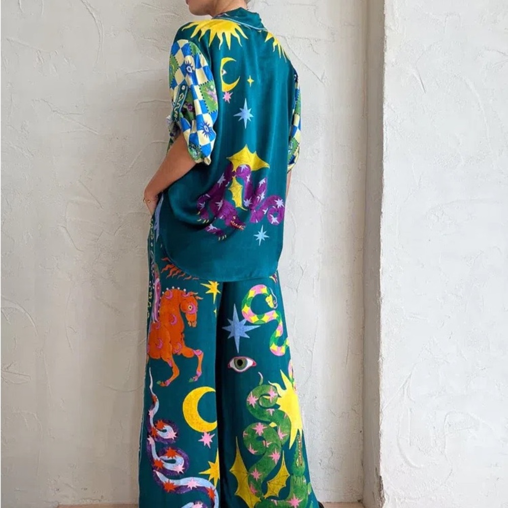 New Colorful Women's Printed Pants & Jumpsuit - Picture 2 of 6